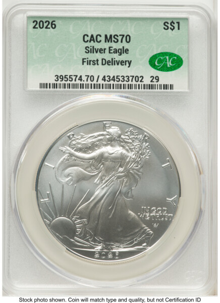 2026 Silver Eagle First Delivery 70 CACG
