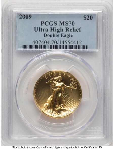 2009 G$20 Ultra High Relief Blue Gradient 70 PCGS