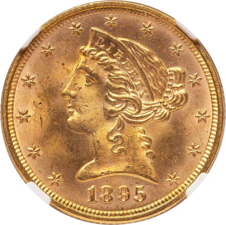 1895 $5 NGC Plus 65 NGC