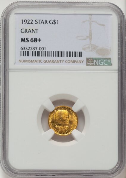 1922 G$1 Grant, With Star NGC Plus 68 NGC
