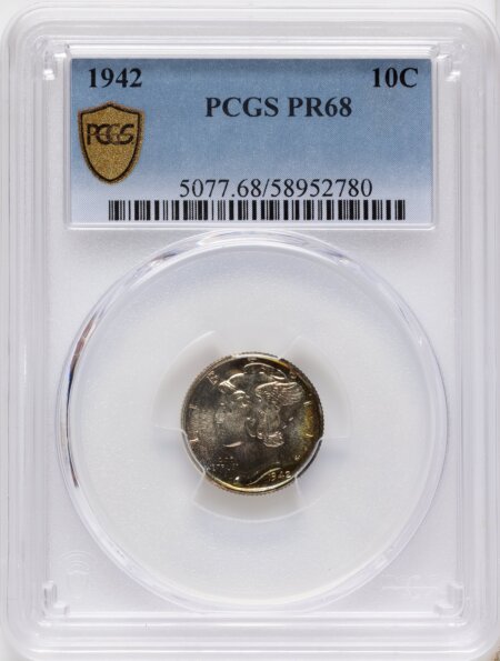 1942 10C PCGS Secure 68 PCGS