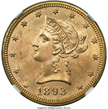 1893 $10 65 NGC
