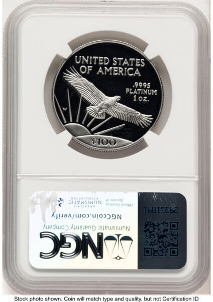 1997-W Proof Platinum Eagle 1 oz Brown Label 70 NGC