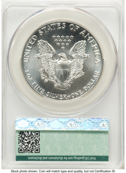 1987 Silver Eagle Non Designation 70 CACG