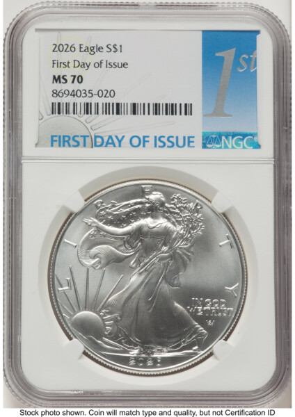 2026 Silver Eagle FDI 1ST 70 NGC