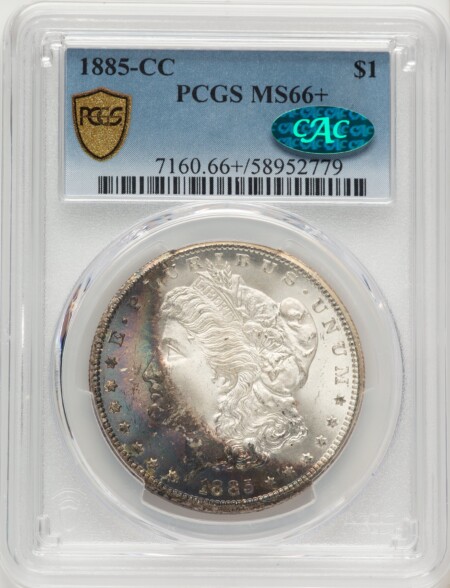 1885-CC S$1 CAC PCGS Secure PCGS Plus 66 PCGS