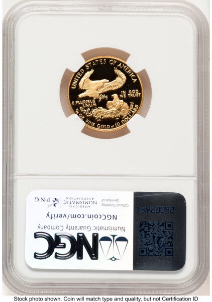 1988-P Proof Gold Eagle 1/4 oz Brown Label 70 NGC