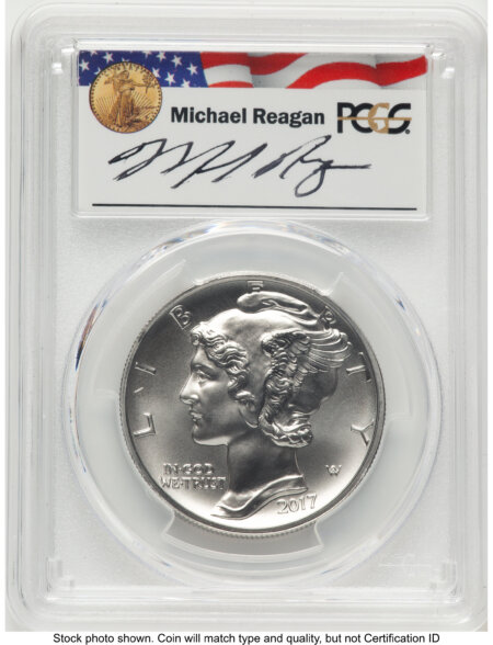 2017 Palladium Eagle 1 oz, MS FS Reagan Legacy Series Michael Reagan 70 PCGS