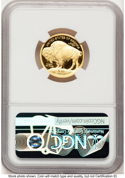 2008-W Proof Gold Buffalo 1/4 oz Ed Moy 70 NGC
