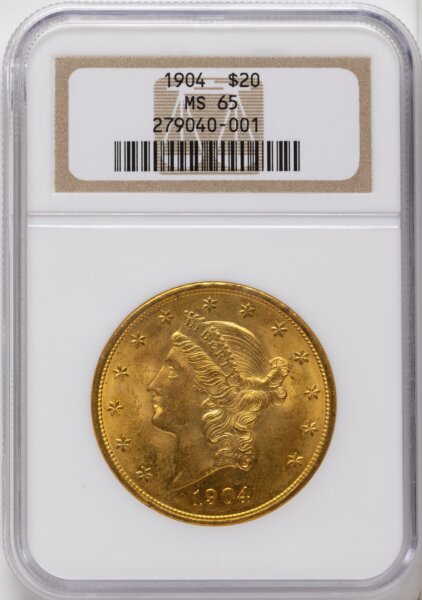 1904 $20 Liberty 65 NGC
