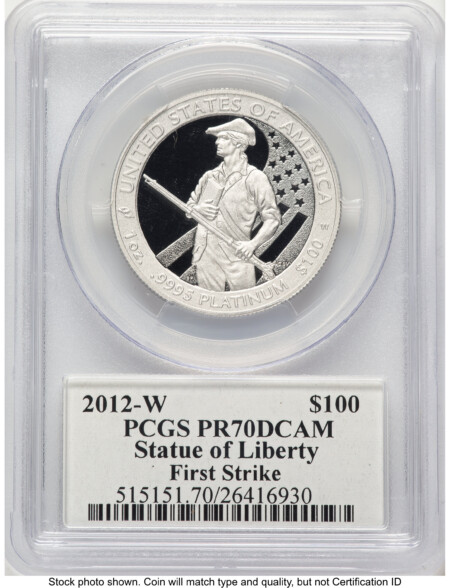 2012-W Proof Platinum Eagle 1 oz FS John Mercanti 70 PCGS