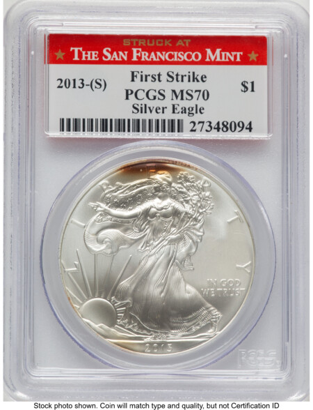 2013-(S) Silver Eagle FS Struck at San Francisco Mint 70 PCGS