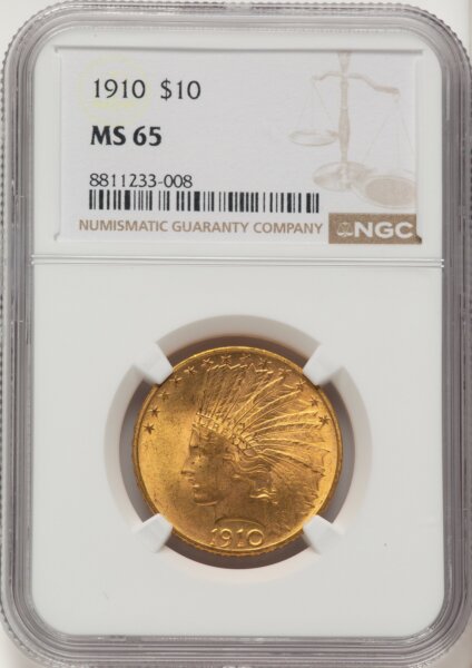 1910 $10 65 NGC