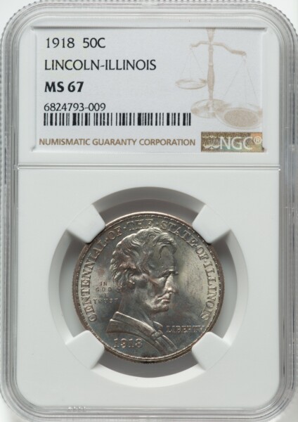 1918 50C Lincoln, MS NGC Secure 67 NGC