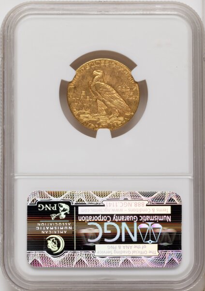 1908-D $5 64 NGC