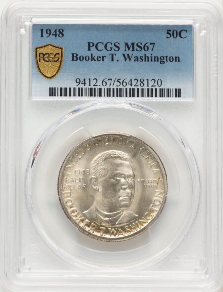 1948 50C Booker T. Washington, MS PCGS Secure 67 PCGS
