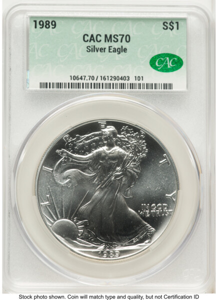 1989 Silver Eagle Non Designation 70 CACG