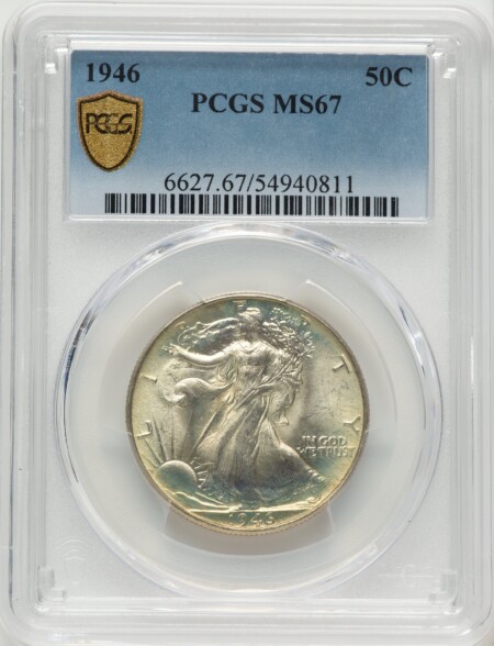 1946 50C, MS PCGS Secure 67 PCGS