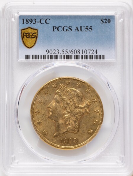 1893-CC $20 PCGS Secure 55 PCGS