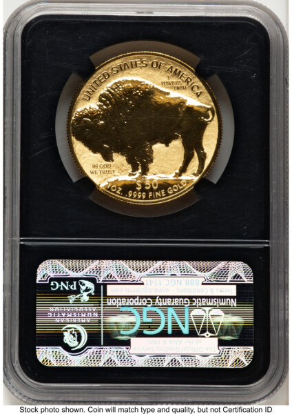 2013-W Reverse Proof Gold Buffalo 1 oz FR Bison Label Blk Core 70 NGC