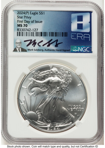 2024-(P) Silver Eagle (Privy Mark) FDI Mark Salzberg 8 Era Label 70 NGC
