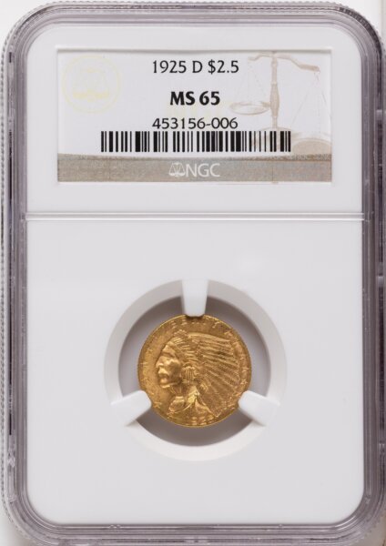1925-D $2 1/2 65 NGC