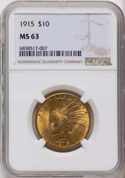1915 $10 63 NGC