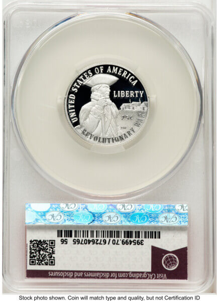 2026-S Semiquincentennial Revolutionary War Quarter 25C, PR First Day of Delivery Red Book 70 CACG