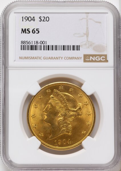 1904 $20 Liberty 65 NGC