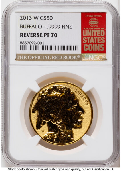 2013-W Reverse Proof Gold Buffalo 1 oz Red Book 70 NGC