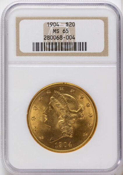 1904 $20 Liberty 65 NGC