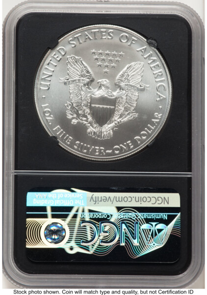 2021 Silver Eagle Type 1 FR Elizabeth Jones Blk Core 70 NGC