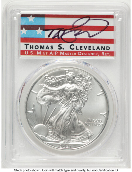 2021-(S) Silver Eagle Type 1 Emergency Production FDI Thomas Cleveland Americana 70 PCGS