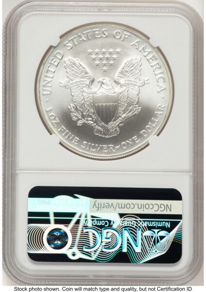 2007 Silver Eagle Brown Label 70 NGC