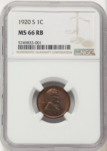 1920-S 1C, RB 66 NGC