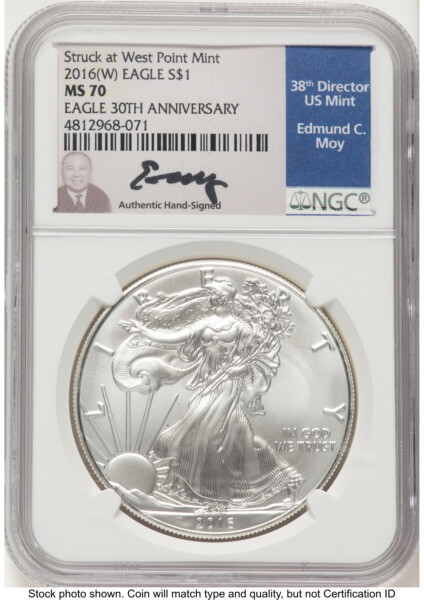 2016-(W) Silver Eagle Ed Moy 70 NGC