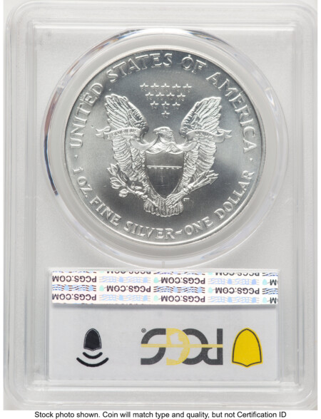 1999 Silver Eagle Blue Gradient 70 PCGS