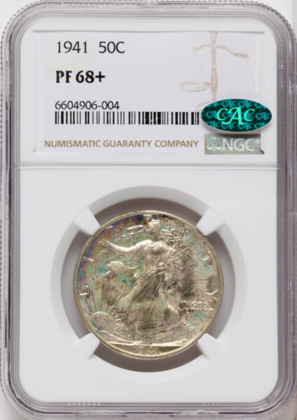 1941 50C CAC NGC Plus 68 NGC