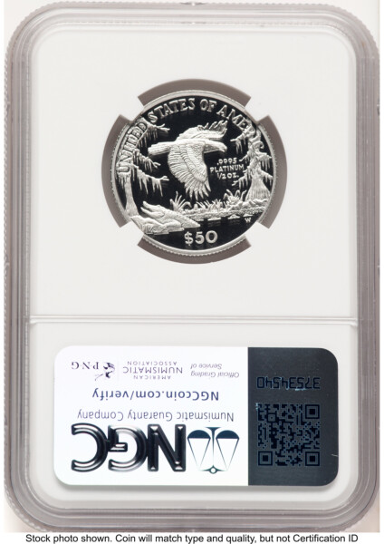 1999-W Proof Platinum Eagle 1/2 oz Brown Label 70 NGC