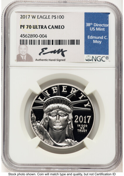 2017-W Proof Platinum Eagle 1 oz Ed Moy 70 NGC