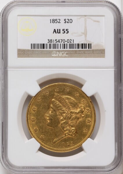 1852 $20 55 NGC