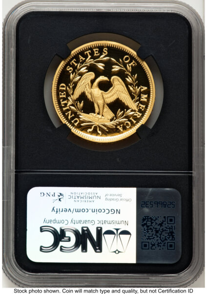 2024-(W) Gold 230th Anniversary Flowing Hair Medal FDI Thomas Uram Blk Core 70 NGC