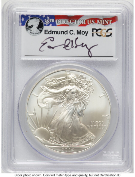 2014-(S) Silver Eagle Ed Moy 70 PCGS