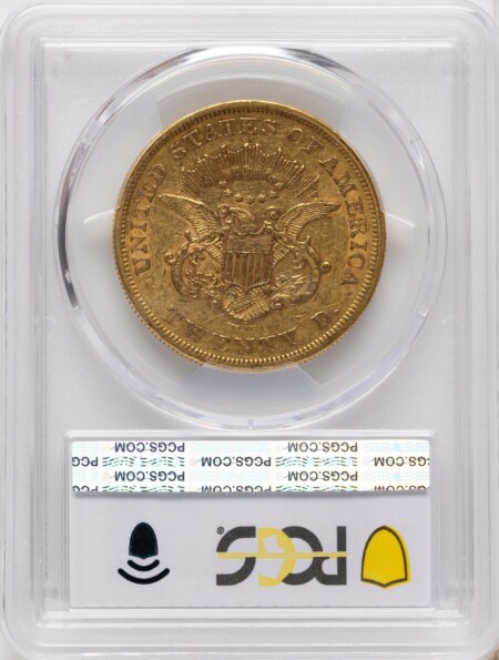 1858 $20 45 PCGS