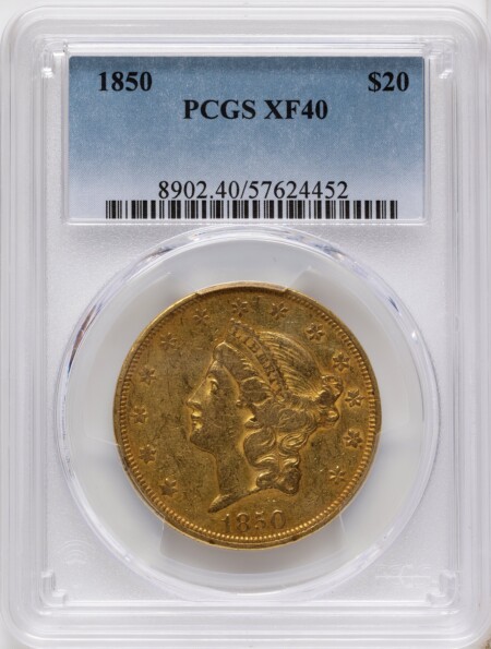 1850 $20 40 PCGS