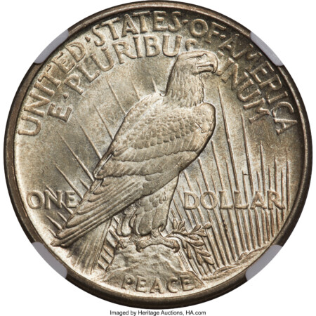 1921 S$1 Peace, MS NGC Plus 65 NGC