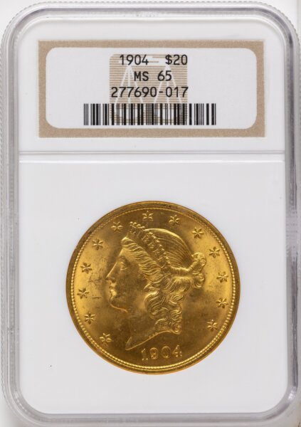 1904 $20 Liberty 65 NGC