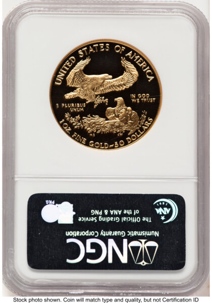 1989-W Proof Gold Eagle 1 oz Brown Label 70 NGC