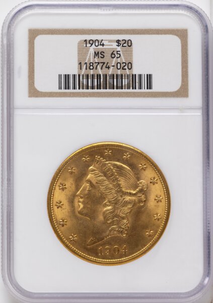 1904 $20 Liberty 65 NGC