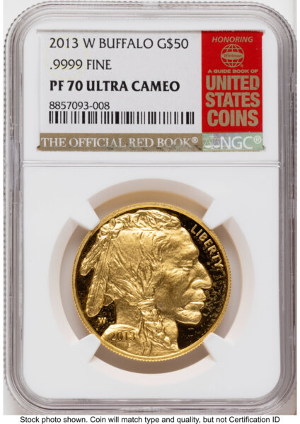 2013-W Proof Gold Buffalo 1 oz Red Book 70 NGC